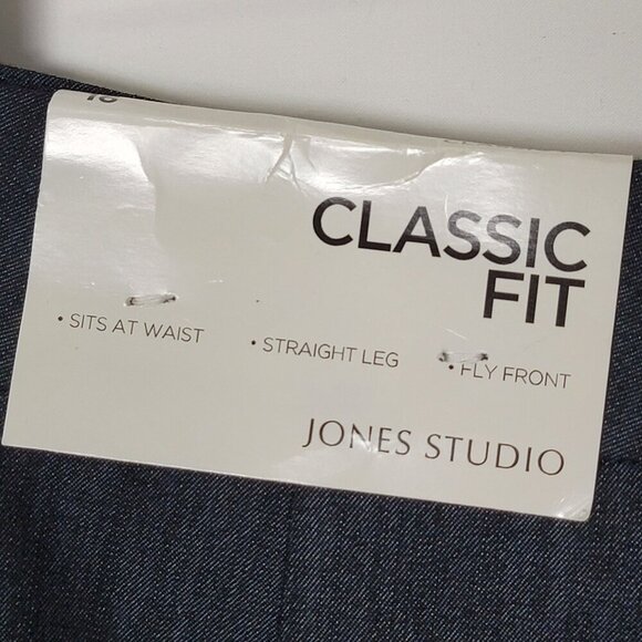 Jones Studio Separates Gray Classic Fit Career Work Wear Straight Leg Pants 16 - Picture 7 of 9